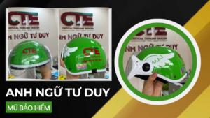 Mũ bảo hiểm trung tâm Anh ngữ làm quà tặng học viên 7 mũ bảo hiểm trung tâm Anh ngữ