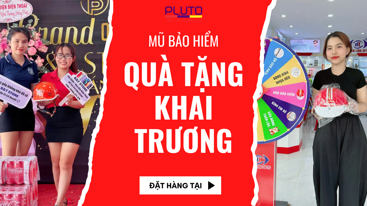 mũ bảo hiểm quà tặng khai trương