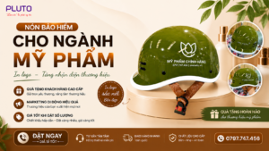 mũ bảo hiểm cho thương hiệu mỹ phẩm cao cấp
